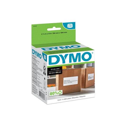 DYMO LabelWriter Shipping Thermal Labels, White, 2-1/8" x 4", Box of 220 Labels