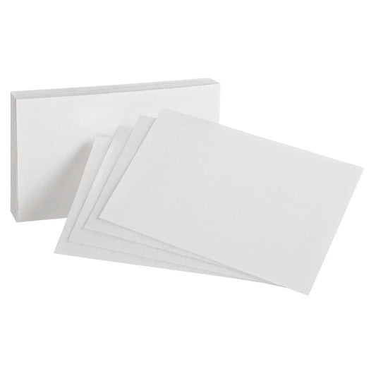 Oxford Printable Index Cards, Plain White, 3" x 5", 100/PK