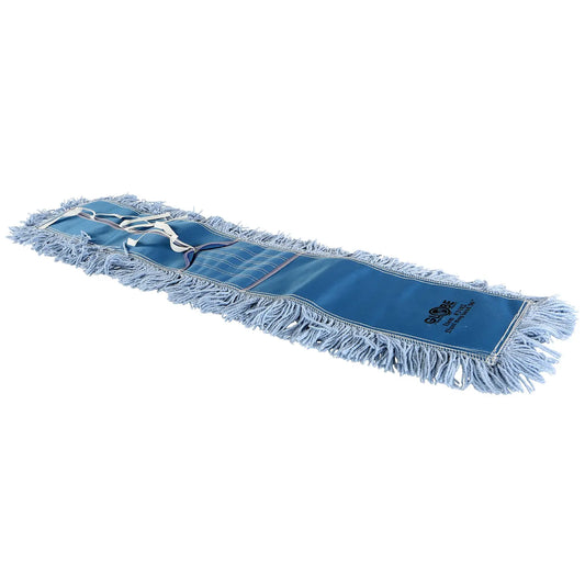 Globe Commercial Products Pro-Stat Tie-On Dust Mop Head, Blue, 36" x 5"