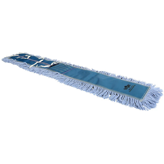 Globe Commercial Products Pro-Stat Tie-On Dust Mop Head, Blue, 48" x 5"