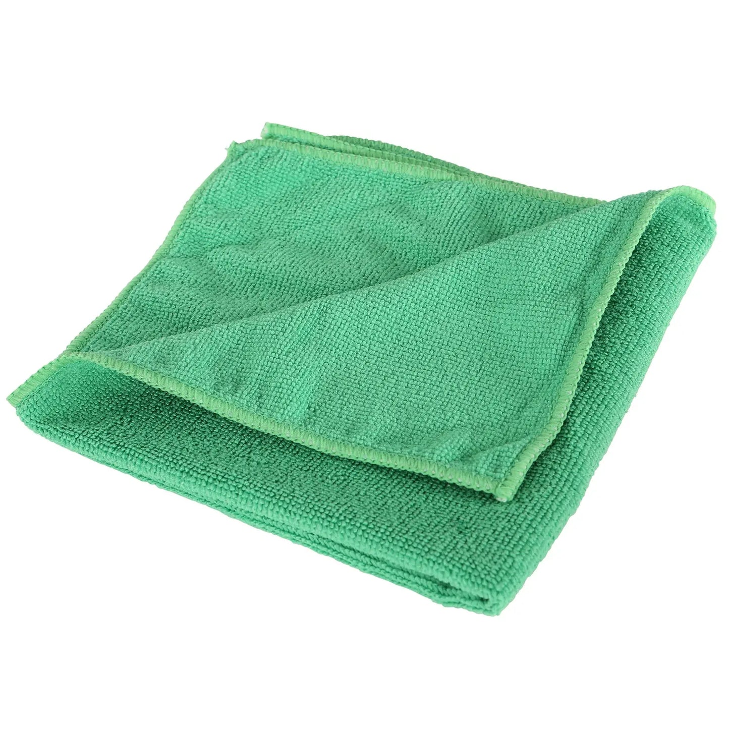 Globe Commercial Products Microfibre Cloths, Green, 16" x 16", 10/PK