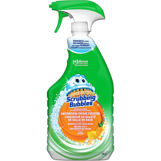 Scrubbing Bubbles Bathroom Grime Fighter, Trigger Sprayer, Citrus Scented, 946 mL