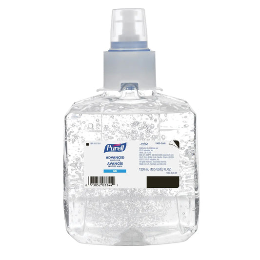 Purell LTX Advanced Gel Hand Sanitizer Refills, 1,200 mL, 70% Alcohol Content, Carton of 2