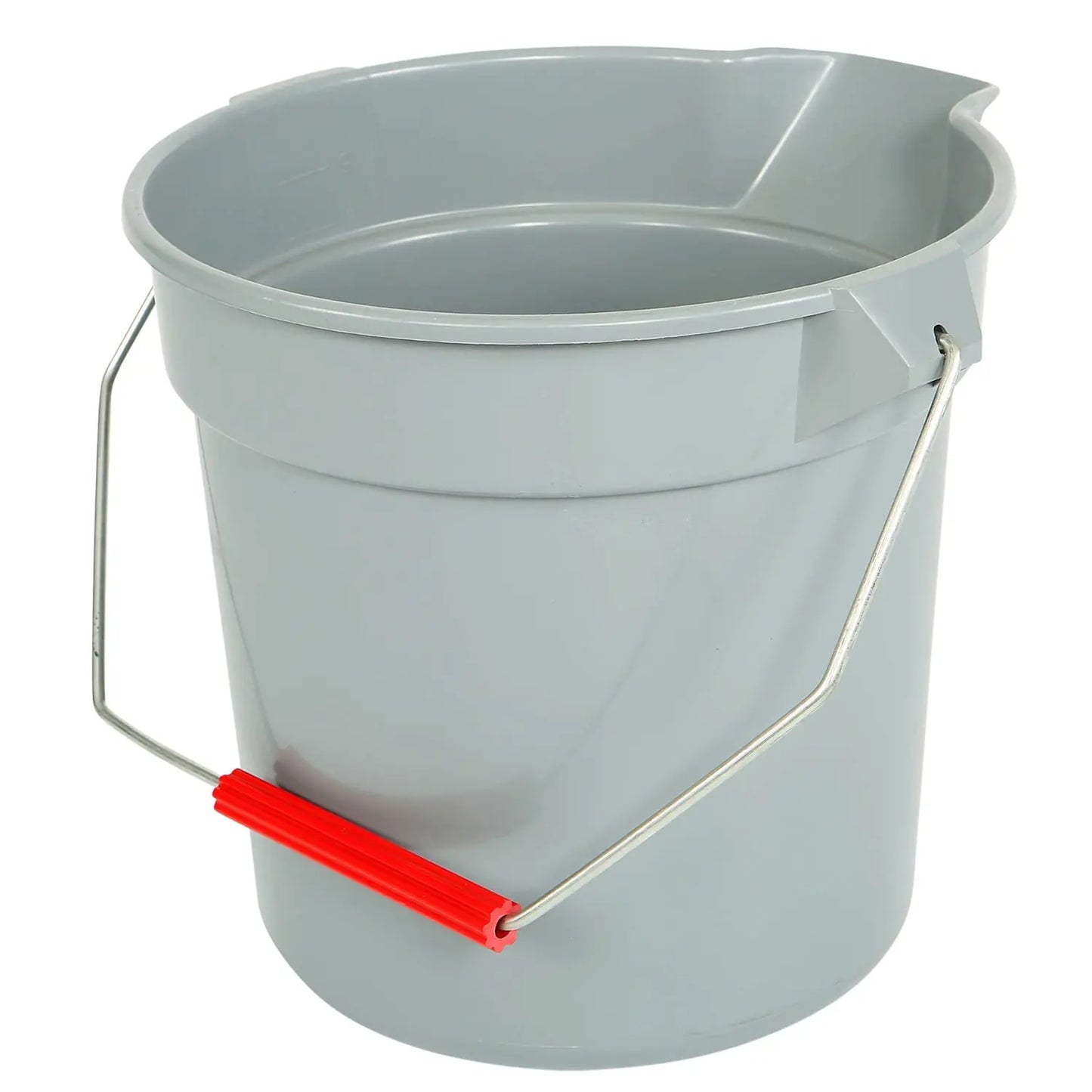 Globe Commercial Products 11-Quart Grey Easy Pour Bucket