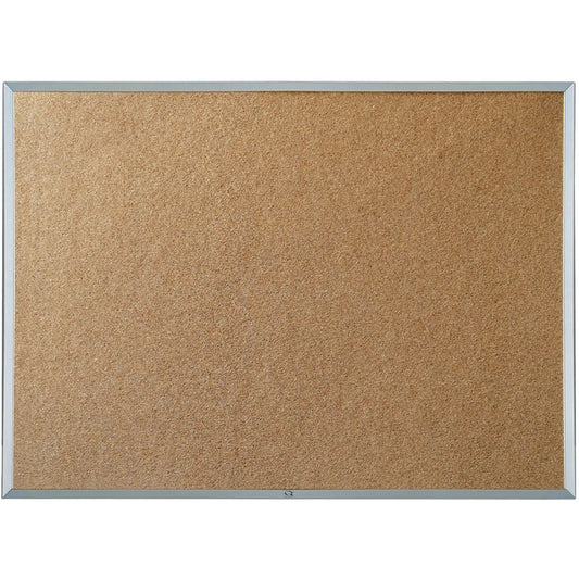 Quartet® Economy Cork Bulletin Board, Aluminum Frame, 24" x 18"