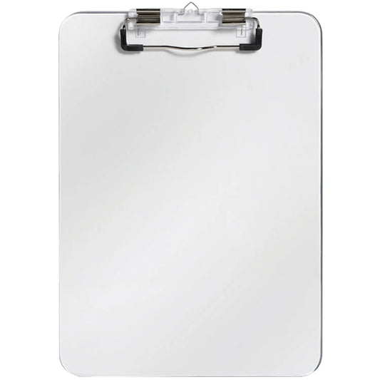 Westcott Plastic Clipboard with Pen Holder, Clear, Letter-Size