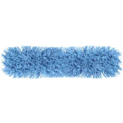 Globe Commercial Products Q-Stat Electrostatic Tie-On Dust Mop Head, Blue, 24" x 5"