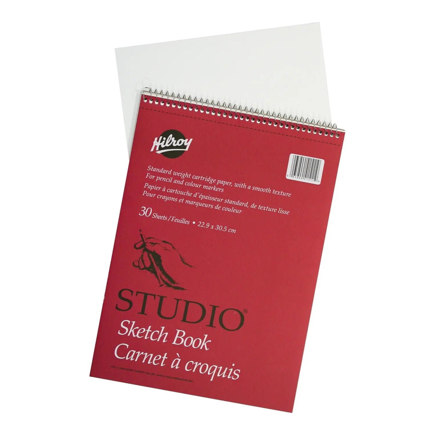 Hilroy Studio Coil Sketch Book, 9" x 12", 60 Pages