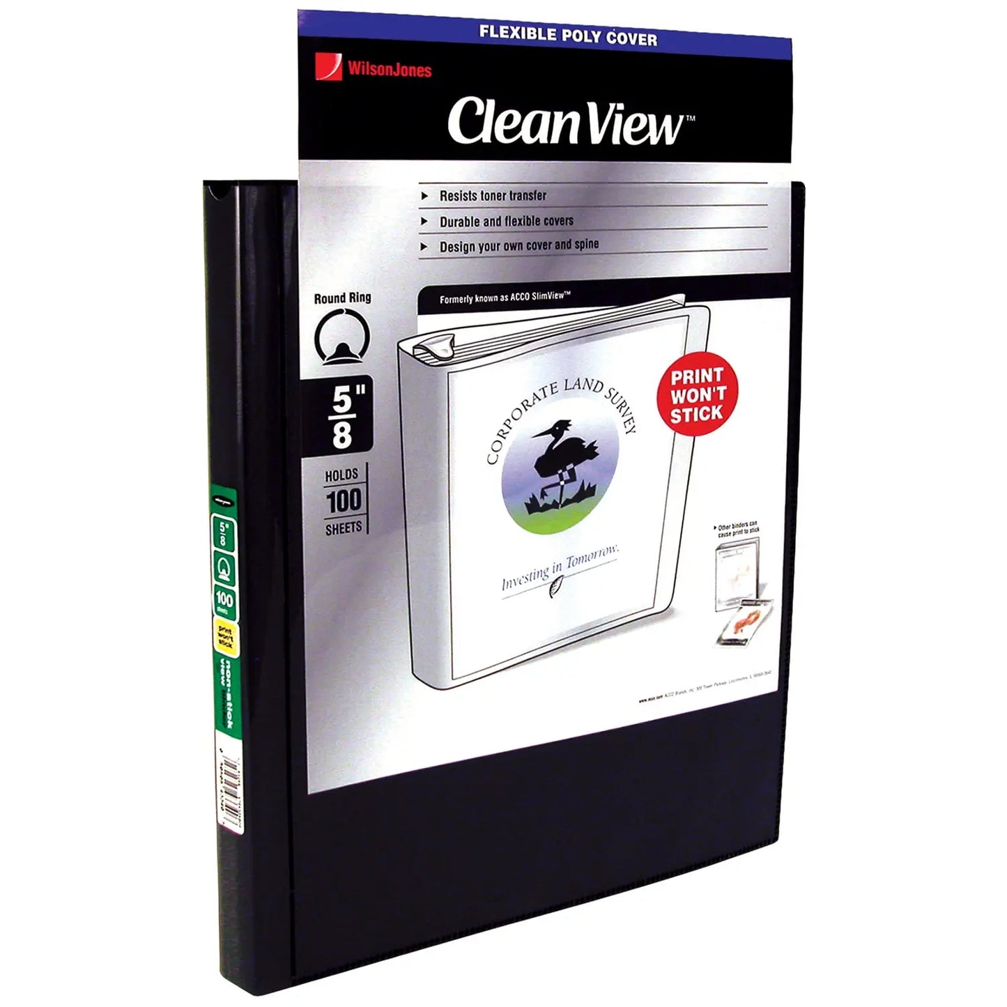 CLEANVIEW POLY BINDER 5/8IN