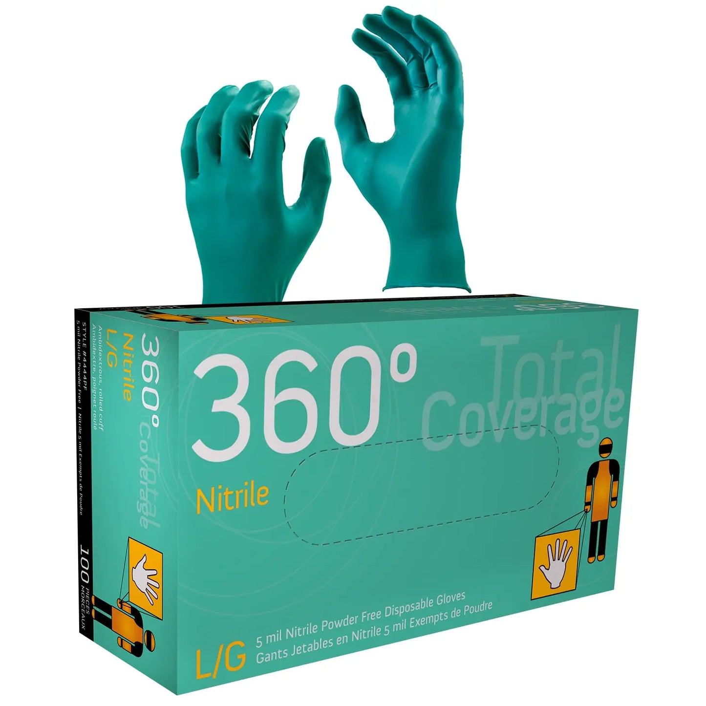 360 TOTAL COVER DISP GLOVE LRG