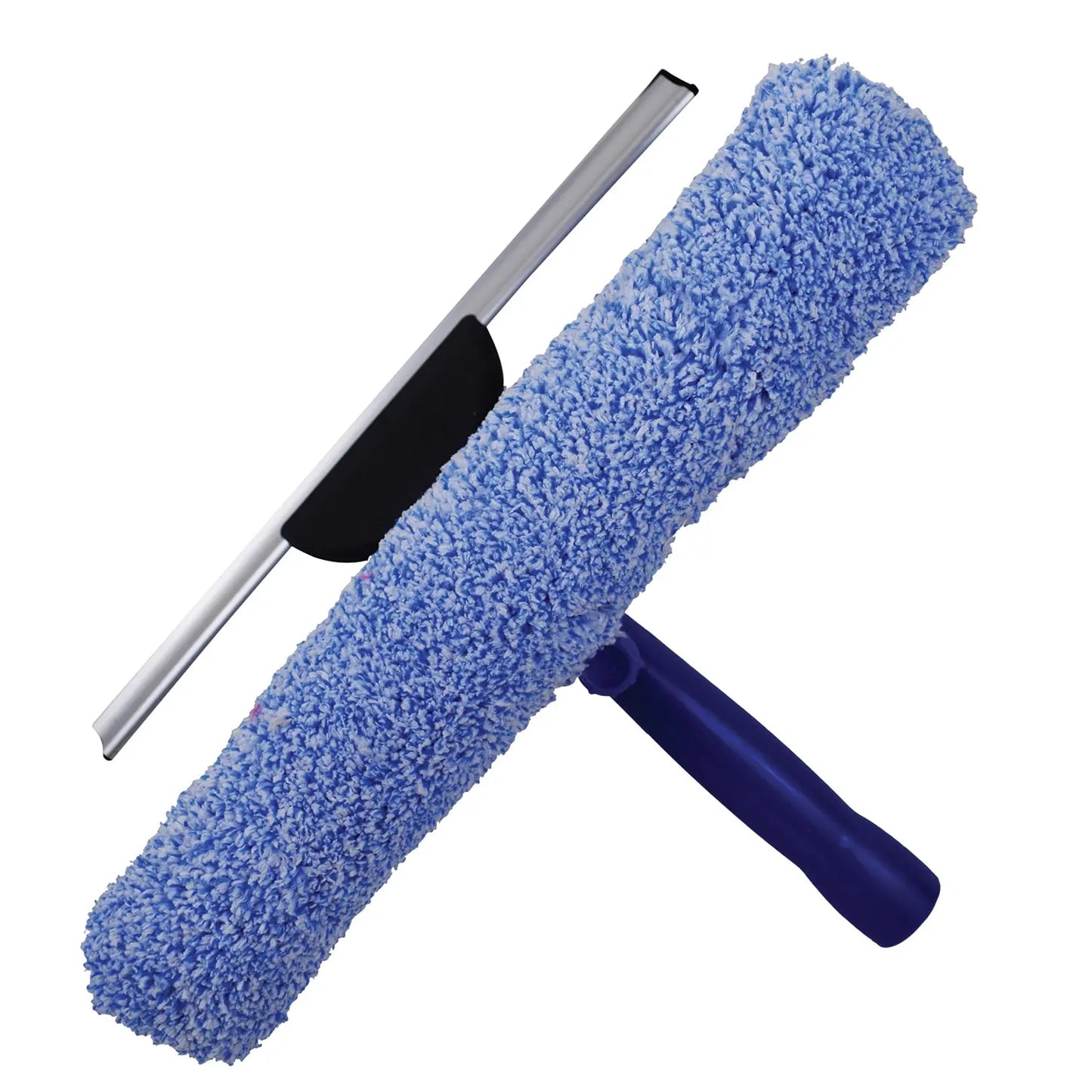 Globe Commercial Products Double-Sided Window Squeegee and Sleeve Combo, Blue