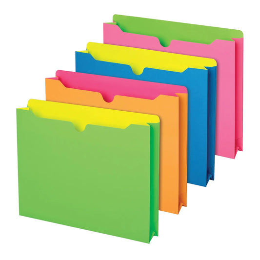 Pendaflex Neon File Jackets, 10/Pk