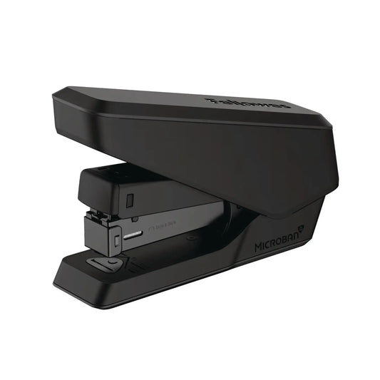 Fellowes LX840 Half-Strip EasyPress Antimicrobial Stapler, Black