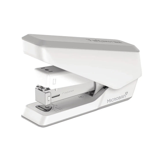 Fellowes LX840 Half-Strip EasyPress Antimicrobial Stapler, White