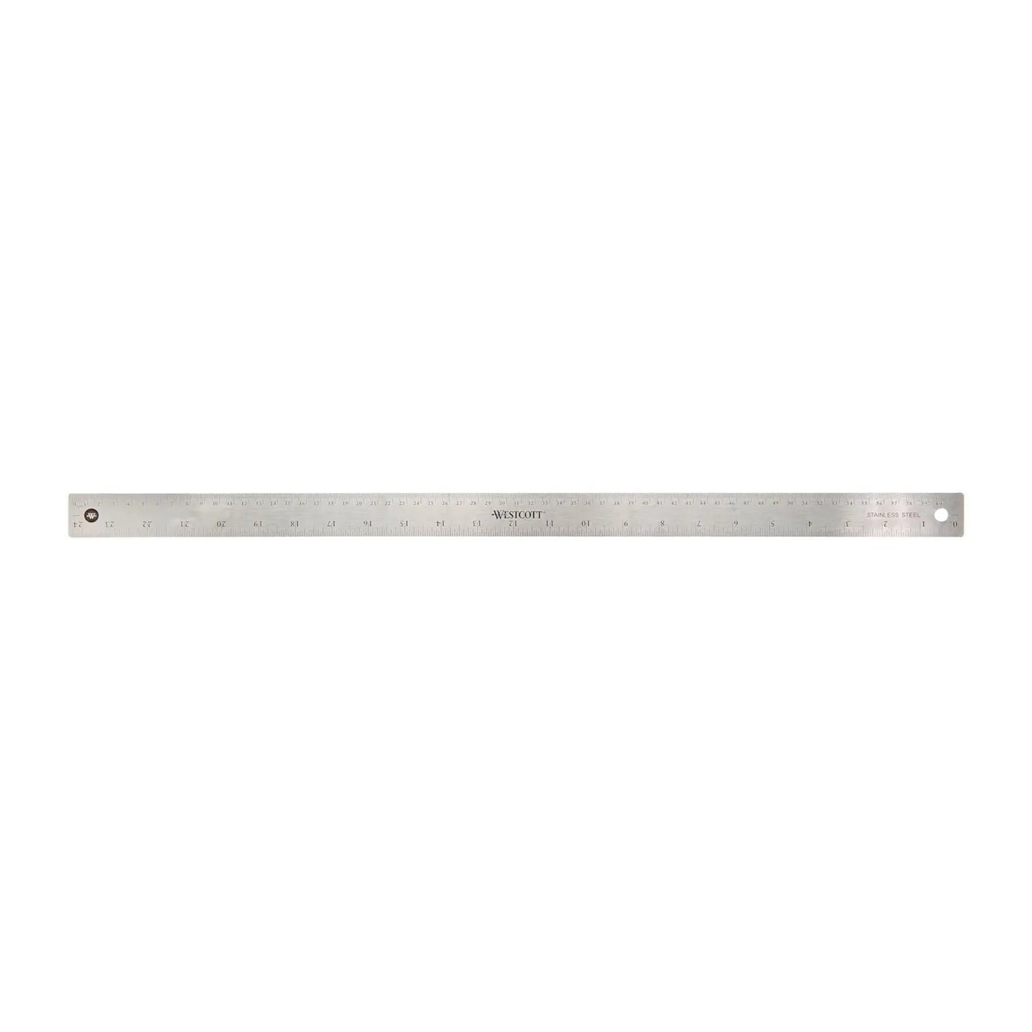 Westcott 24" Stainless-Steel Ruler with Non-Slip Cork Base