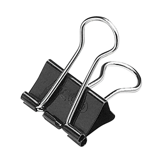 Acco Fold-Back Binder Clips, Black/Silver, 1/2" Mini, 12/PK