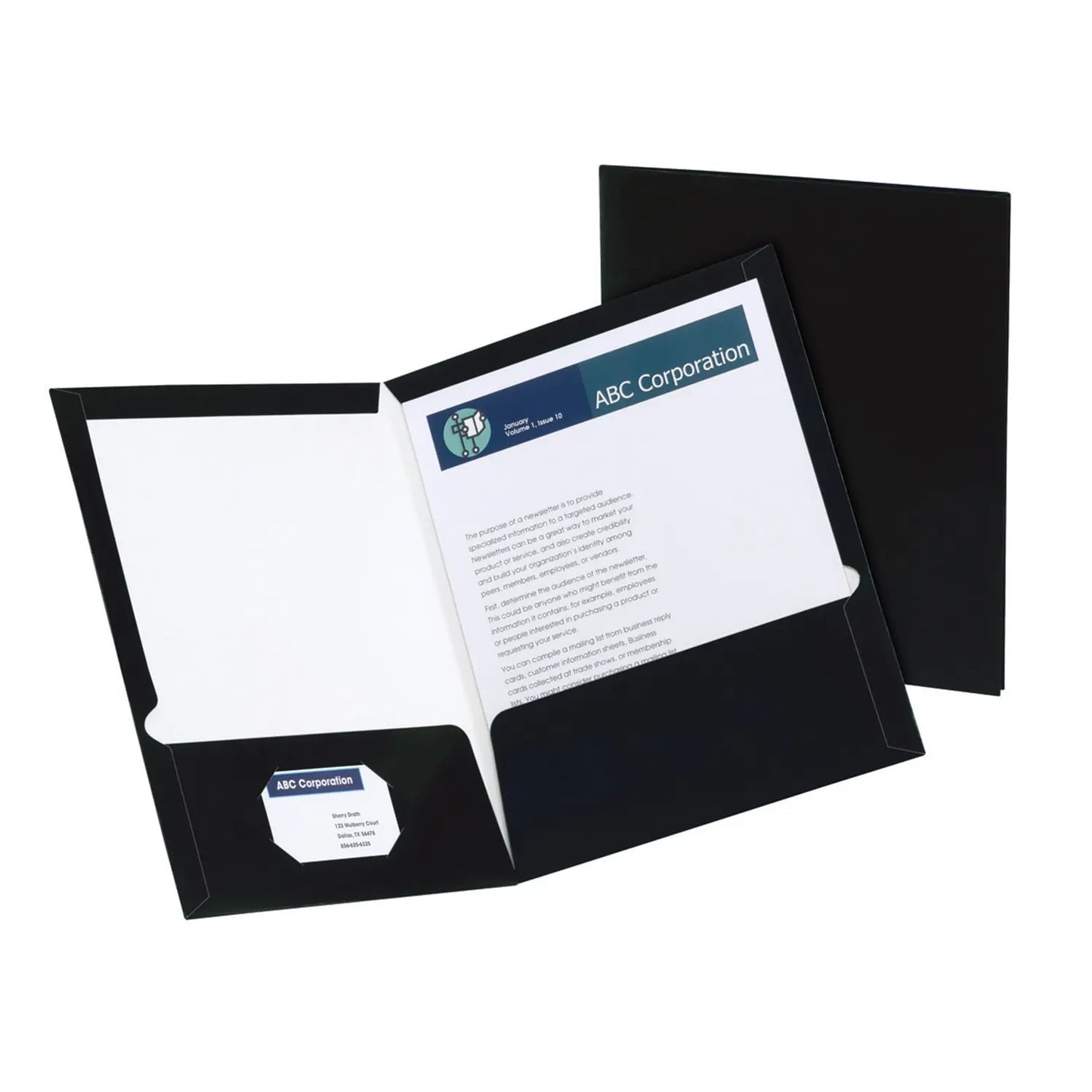 Oxford Showfolio Laminated Twin-Pocket Folders