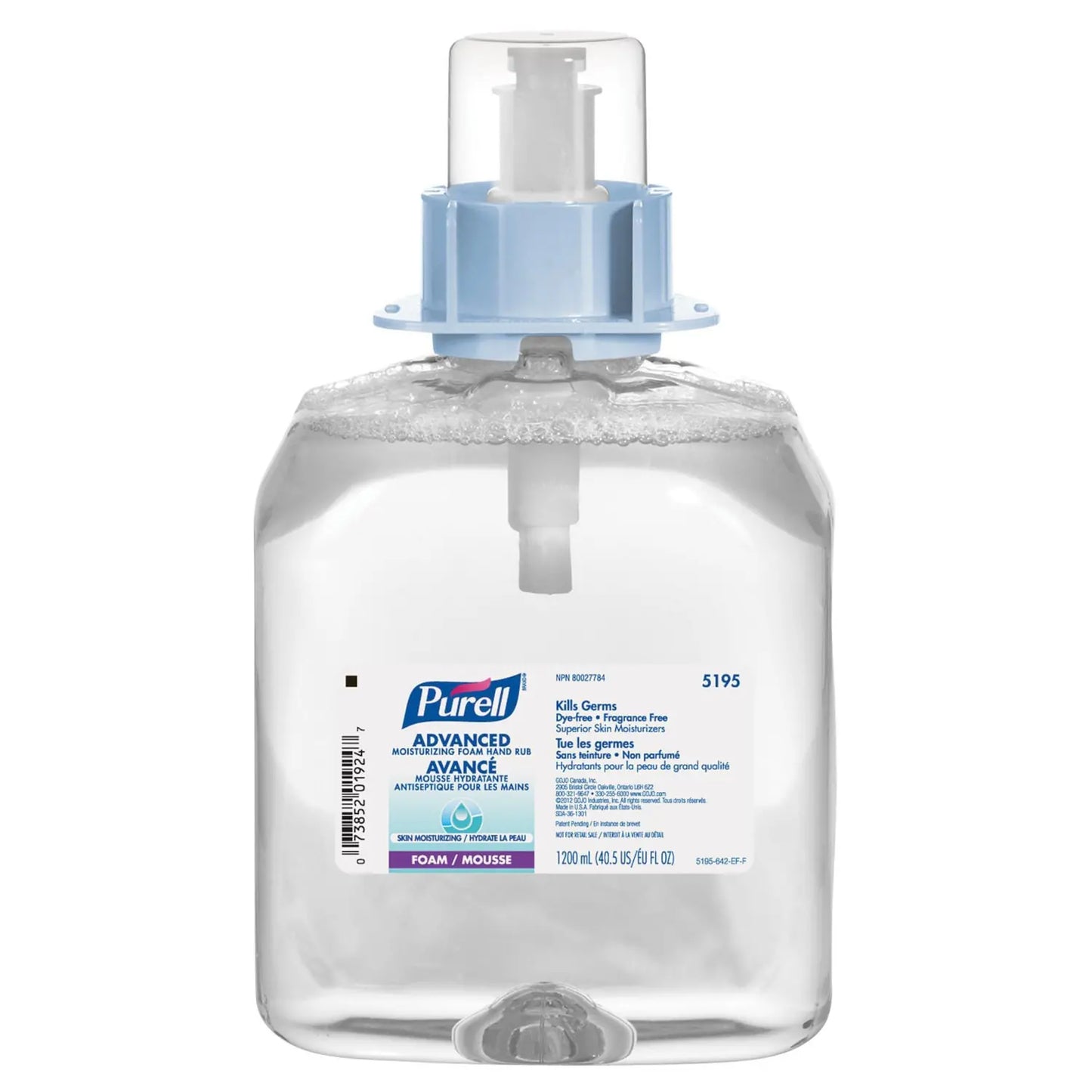 Purell FMX Advanced Moisturizing Foam Hand Sanitizer Refill, 70% Alcohol Content, 1,200 mL, Carton of 4