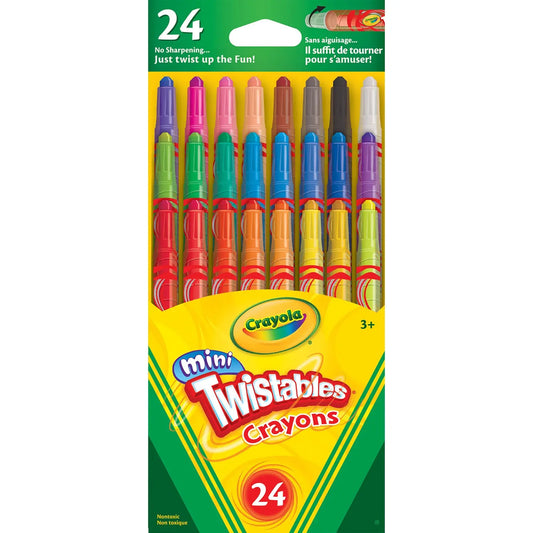 Crayola Mini Twistables Crayons, Assorted Colours, 24/PK