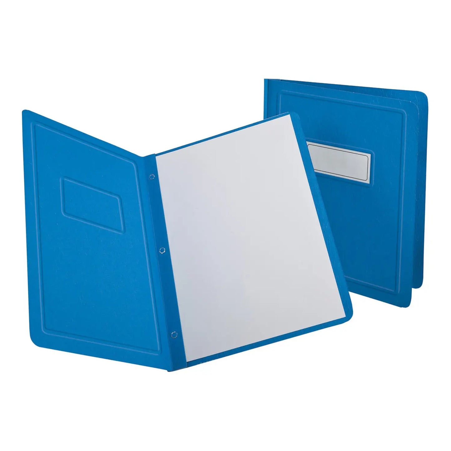 Oxford Report Covers with Embossed Border & Panel, Light Blue