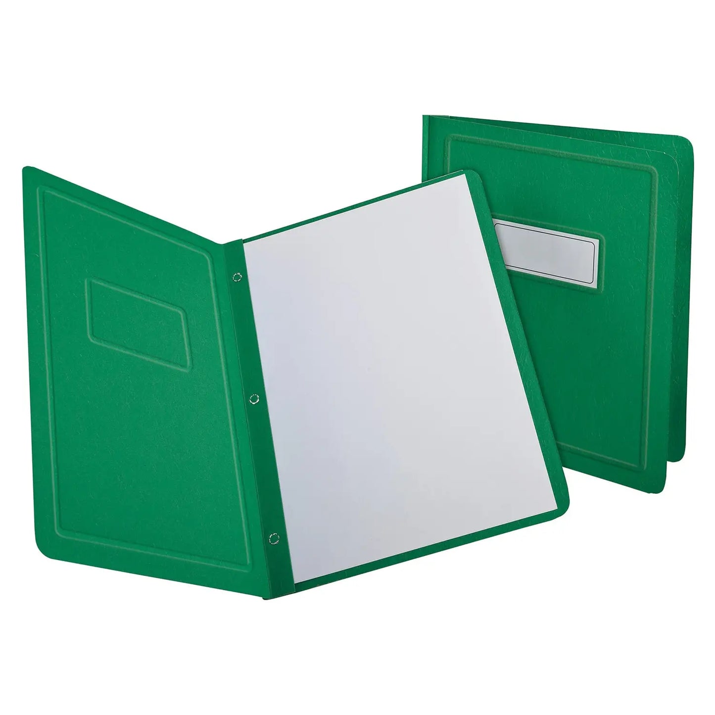 Oxford Report Covers with Embossed Border & Panel, Green