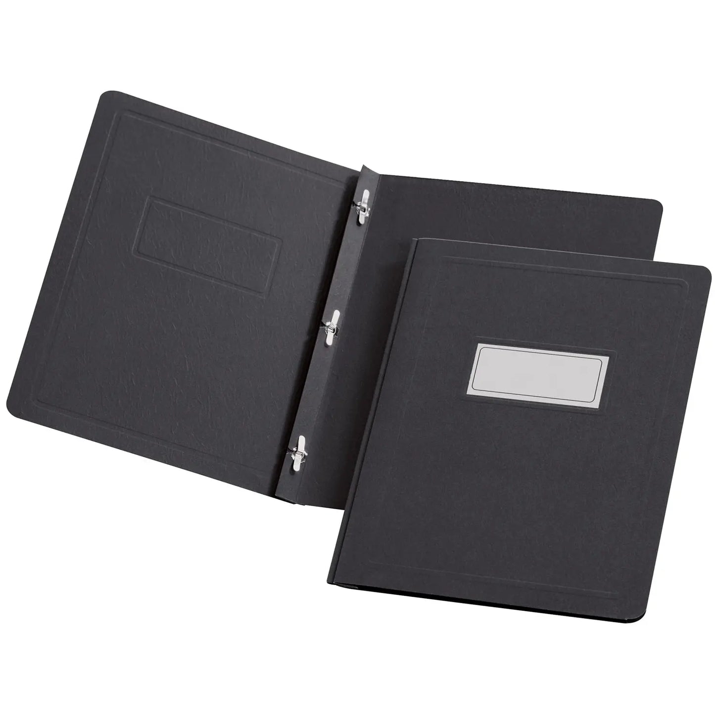 Oxford Report Covers with Embossed Border & Panel, Black