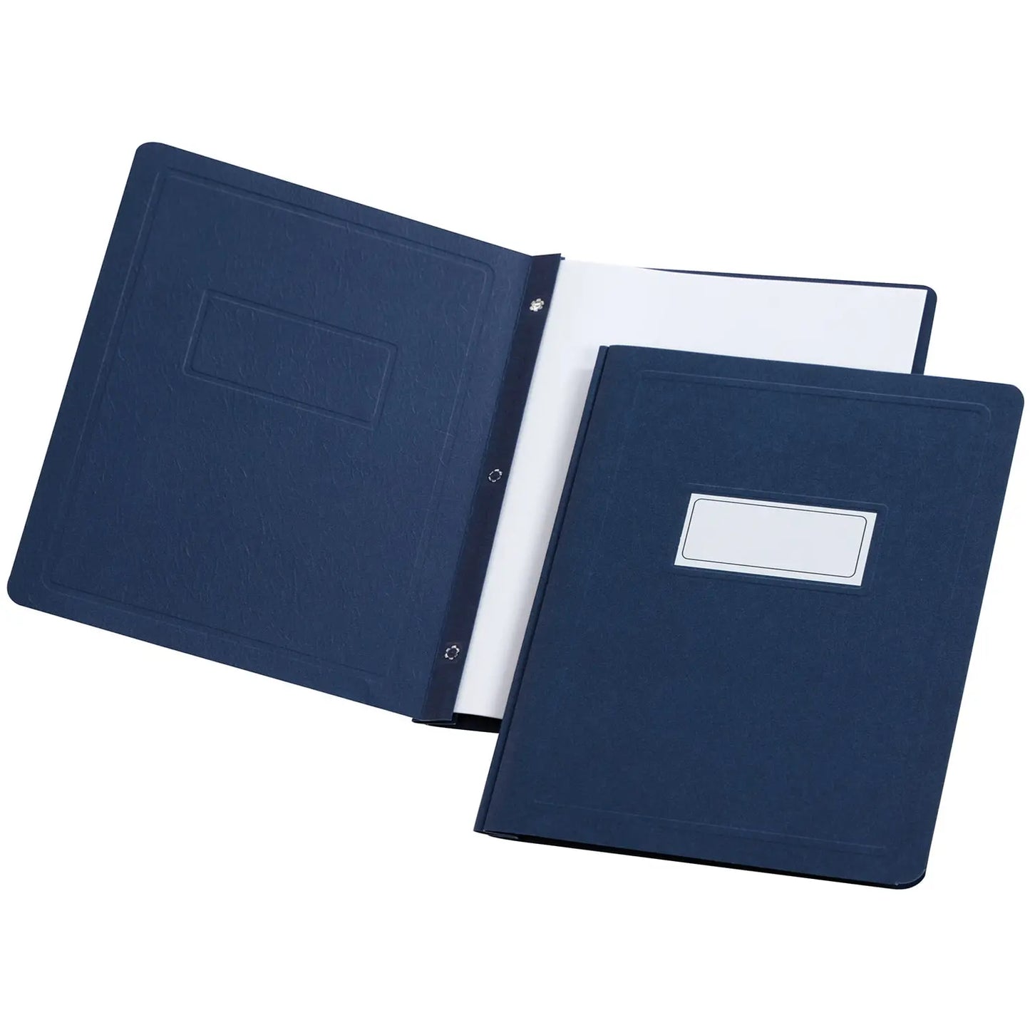 Oxford Report Covers with Embossed Border & Panel, Dark Blue