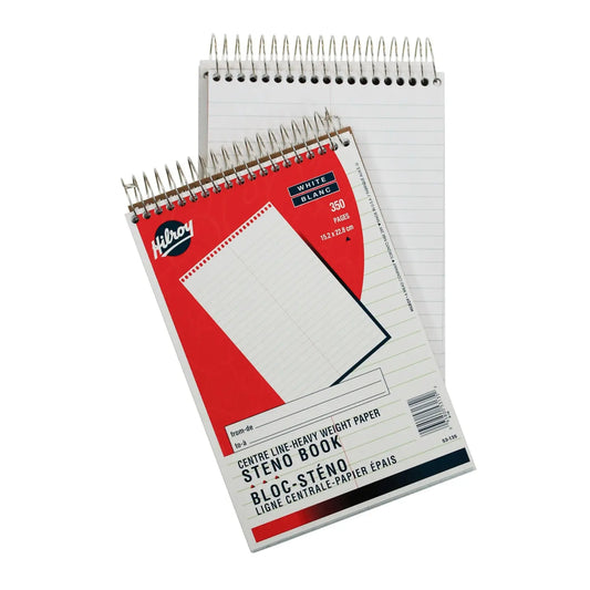 Hilroy Stenographer's Notebook, White, 6" x 9", 350 Pages