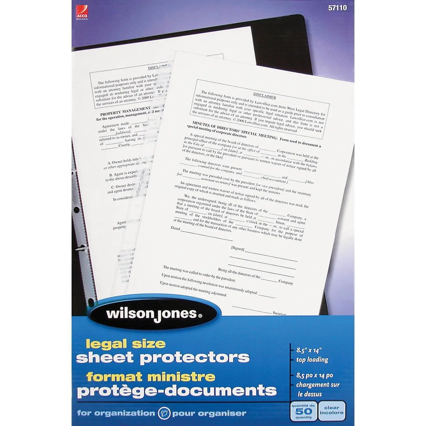 SHEET PROTECTORS LEGAL SIZE