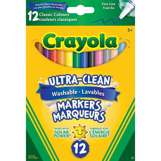 Crayola Ultra-Clean Washable Markers, Fine Tip