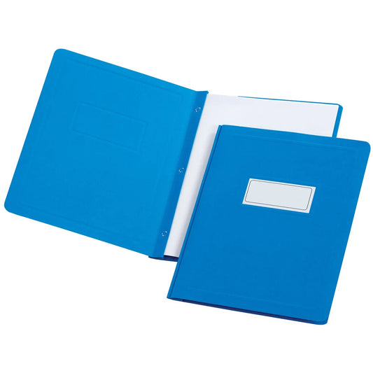 Oxford Report Covers with Embossed Border & Panel, Light Blue, Letter Size