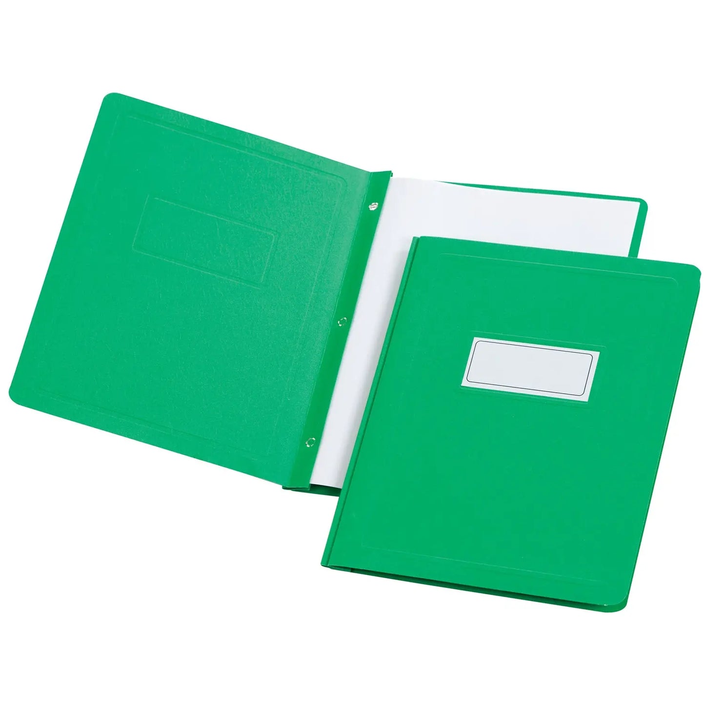 Oxford Report Covers with Embossed Border & Panel, Green, Letter Size