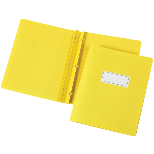 Oxford Report Covers with Embossed Border & Panel, Yellow, Letter Size