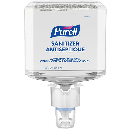 Purell Healthcare Advanced Hand Sanitizer Gentle & Free Foam, 70% Alcohol Content, For ES6 Dispensers, 1,200 mL, Carton of 2