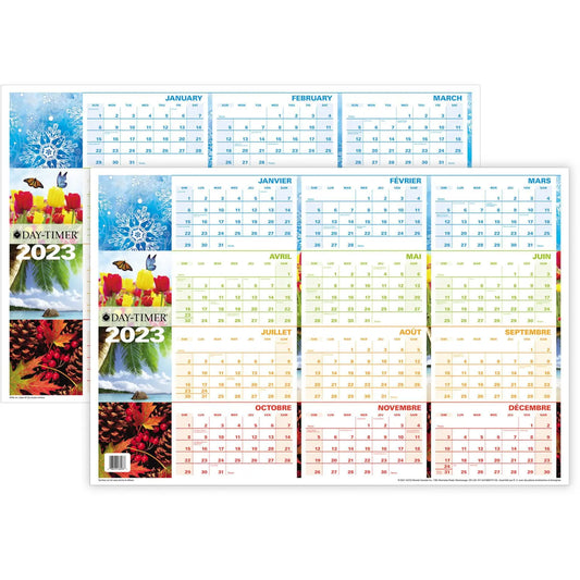 Day-Timer Seasonable Flexible Erasable Dated Wall Planner