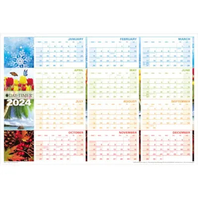 Day-Timer Seasonable Flexible Erasable Dated Wall Planner