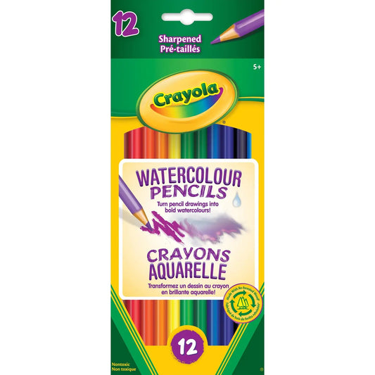 Crayola Watercolour Pencils, Assorted Colours, 12/PK