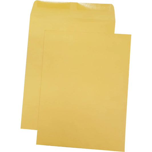 SupremeX Heavy Mailing Envelopes, Open End, Brown Kraft, 9" x 12", 500/BX