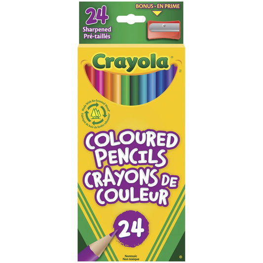 Crayola Coloured Pencils, Assorted Colours, 24/PK