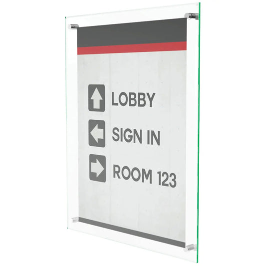 Deflecto Superior Image Beveled Edge Wall Mounted Sign Holder