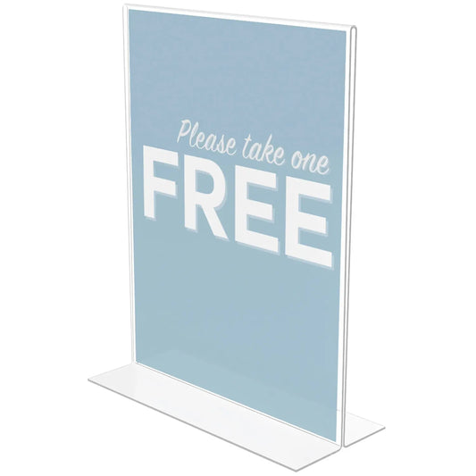 Deflecto Clear Sign Holder For letter-size (8 1/2" x 11") Literature