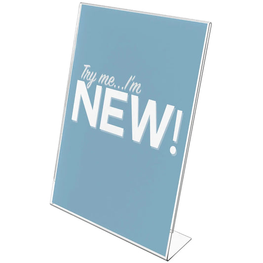 Deflecto Classic Image Slanted Side-Loading Letter-Size Sign Holder