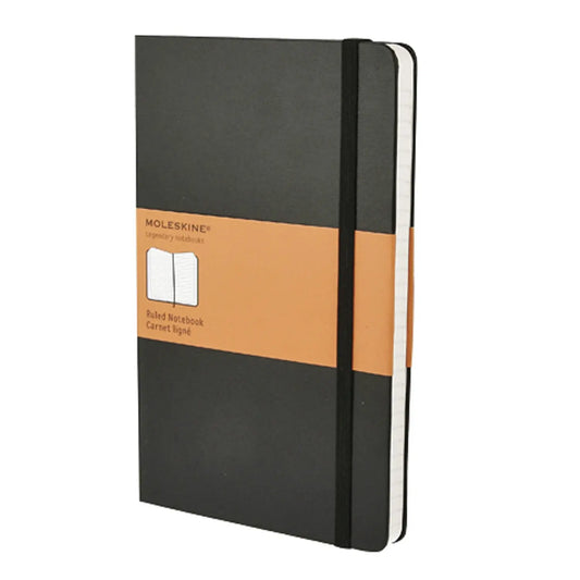 Moleskine Classic Notebook, Ruled, Black, 5" x 8 1/4"