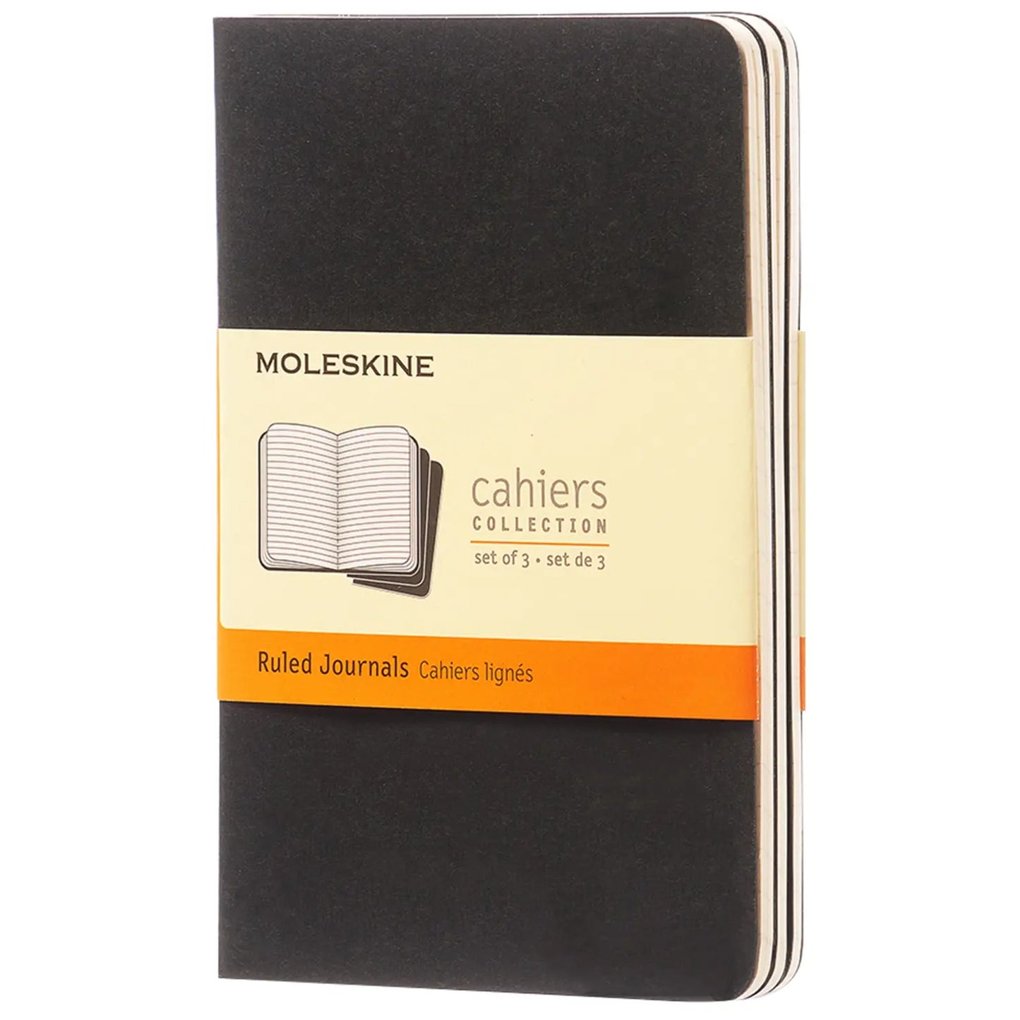 Moleskine Cahier Journal (Set of 3), Pocket, Ruled, Black, Soft Cover (3.5 x 5.5)