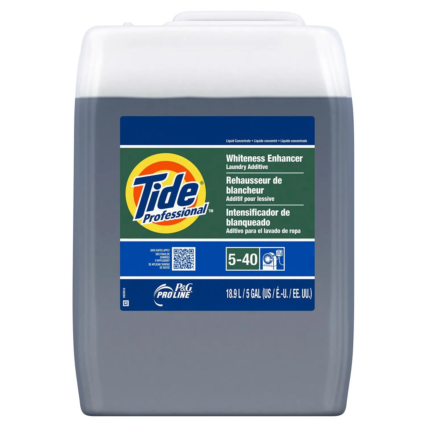 Tide Professional Whiteness Enhancer, Concentrate Closed Loop, 18.9 L