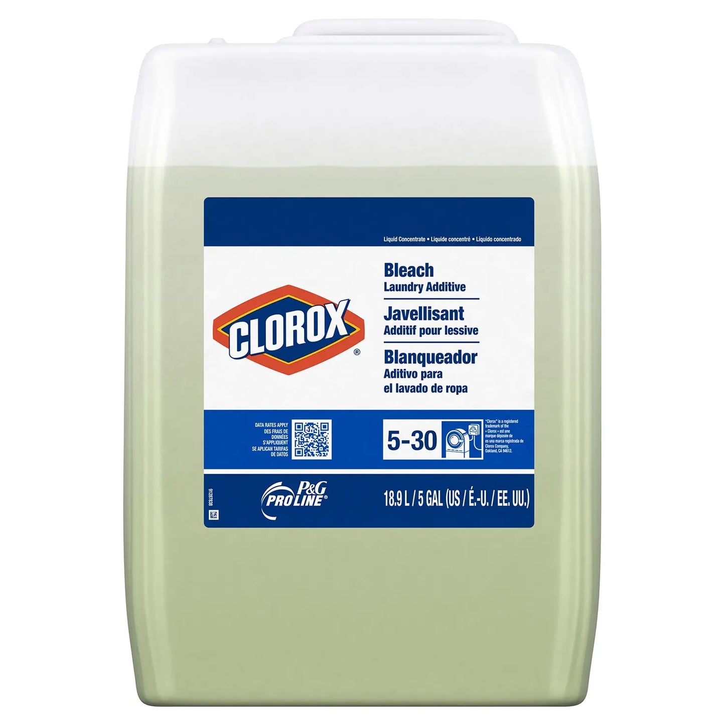 Clorox Professional Liquid Bleach, Concentrate Closed Loop, 18.9 L