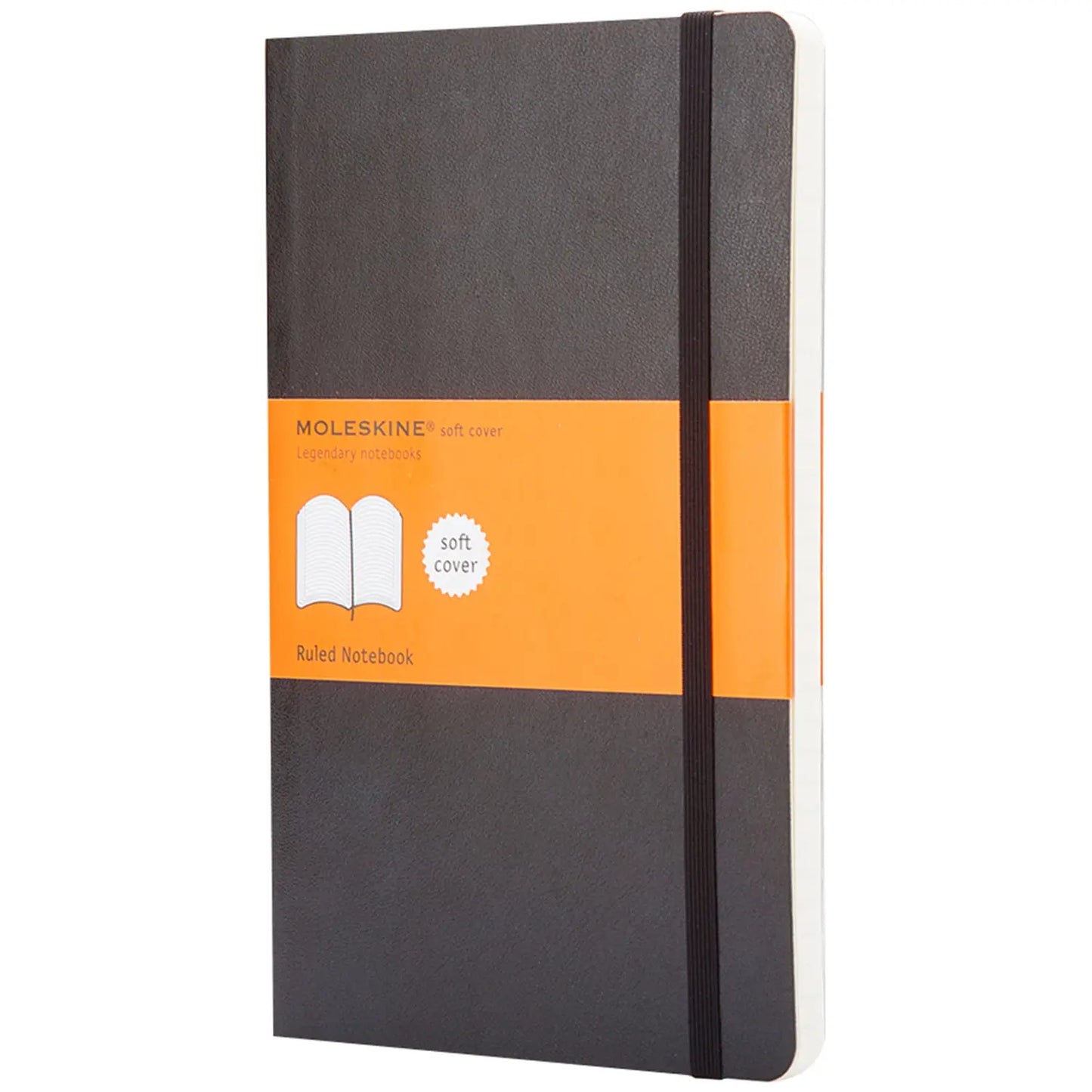 Moleskine Classic Large Softcover Notebook, Ruled, Black, 5" x 8 1/4"