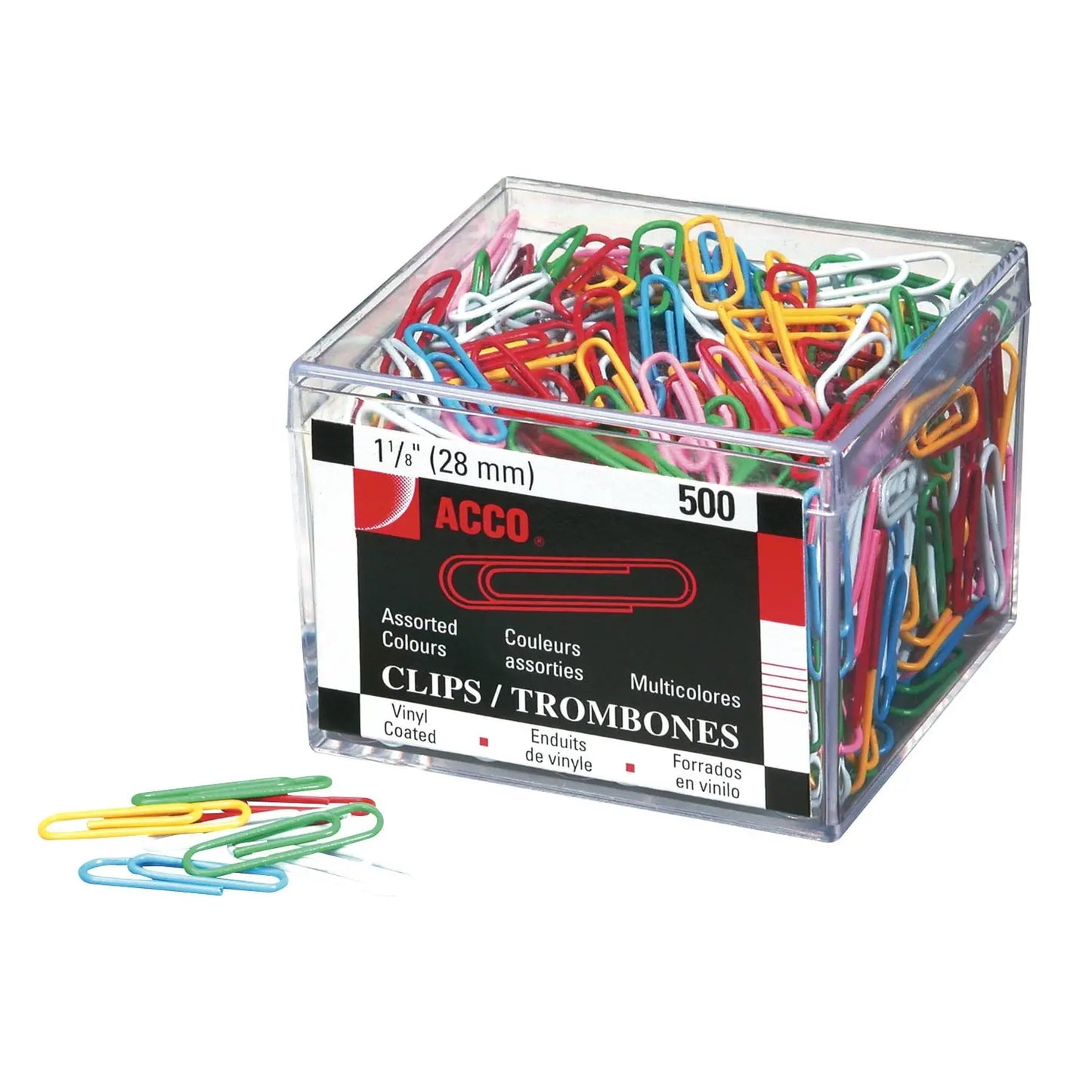 PAPER CLIPS 28MM VINYL COATED