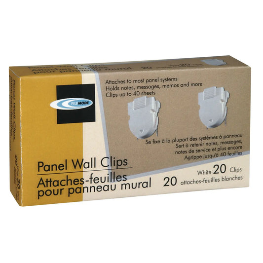 PANEL WALL CLIPS 20/PK WHITE