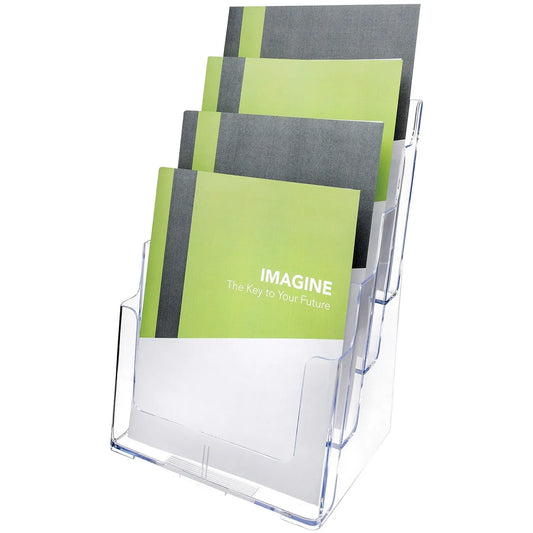 Deflecto 4-Tiered Magazine-Size Literature Holder